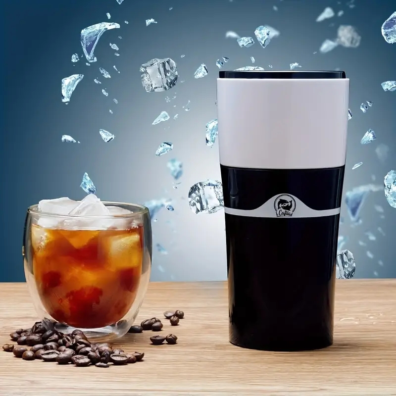 1pc Portable Outdoor Travel Coffee Pot, 450ml Drip Filter Coffee Pot, Hand Pour Cold Brew Coffee Machine, Drip Cup. It Consists Of A Sharing Cup, An Outer Cup.