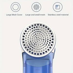 1pc Portable Rechargeable Lint Remover, Efficace Tissu Rasoir, Idéal Pour Vêtements, Jouets En Peluche, Literie, Coussins De Canapé Et Autres Produits En Tissu, Bleu/Rose