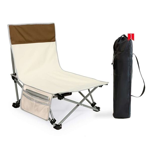 Chaise inclinable Portable, chaise de Camping d'extérieur à cadre métallique, 1 pièce