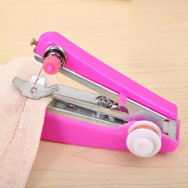 1 PC Máquina portátil de sastrería Mini máquina de coser Machina de costura de bolsillo Herramienta de coser de ropa de vestir de mano Accesorios para el hogar