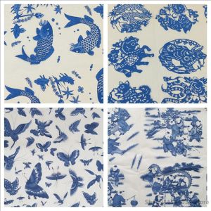 1PC POTERY CLAY Art Under Glaze Colored Flower Paper Blue Blanc Stickers Transfer Paper Jingdezhen High Temperature Firing Decal