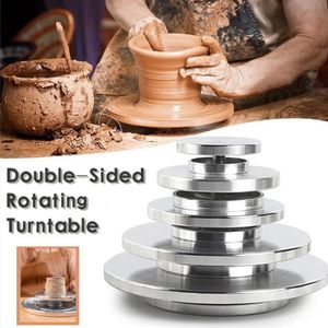 1PC Pottery Wheel Rotation Tools Double Face Utiliser la plate-forme en alliage en aluminium en aluminium plateforme de sculpture en argile en céramique 240510