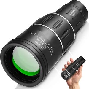 Telescopio Monocular potente de 1 pieza, mira telescópica HD de largo alcance 16x52, mira óptica Monocular Super Zoom para acampar y pescar