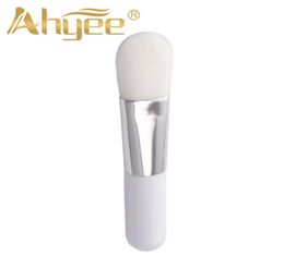 Brosse professionnelle pro, petit fond de teint blanc pur, qualité, cosmétiques, beauté, cheveux synthétiques lisses, pour masque, boue, 1 pièce, 4628352