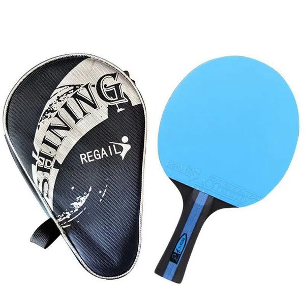 Racket de tennis de table professionnelle 1pc avec BlueGreenylowred Sponge Ping Ping Pong Ping For Beginners Boys Girls 240419