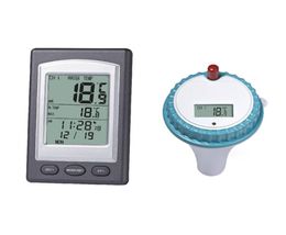 1 st Professional Wireless Floating LCD Display Digitale waterdichte zwembad Spa Floating Thermometer met ontvanger1726980