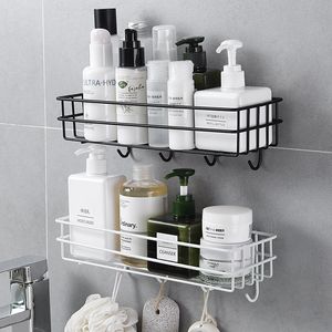 1PC Punch-free bathroom shelf storage organizer shower wall shelf storages box kitchen basket accessories 20220609 T2
