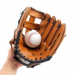 1pc PVC lederen honkbalhandschoenen 10.5 "/ 11.5" /12.5 "Softbal Outdoor Team Sport Left Hand Baseball Practice Equipment Q0114