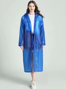 Manteaux imperméables réutilisables pour adultes, ponchos de pluie EVA légers, équipement de pluie imperméable, vêtements d'extérieur pour femmes, 1 pièce
