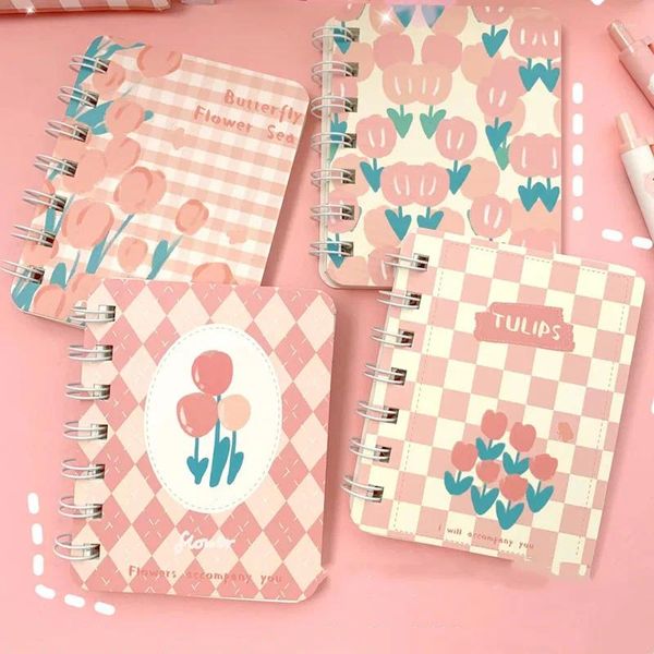 Mini bloc-notes de poche aléatoire, 1 pièce, rétro, Floral, mignon, petit carnet A7, 80 feuilles, Journal Kawaii, papeterie pour Scrapbooking, Journal intime