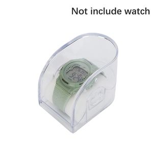 1 pièce, boîte transparente rectangulaire, présentoir de montre en plastique, support de rangement, coque de protection pour montre intelligente adulte et enfant, organisateur 240314