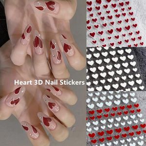 1 pk Red Love Heart Design Nail Stickers 3D Shining Stars Decoratie Star Art lijm Tips Diy Tattoo Manicure Stickers