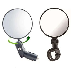 Rétroviseur auxiliaire rond pour vélo moto, support de guidon réglable, Rotation à 360 degrés, miroir convexe grand Angle, 1 pièce