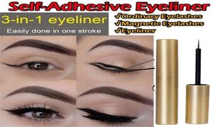 1pc Eyeliner auto-adadhésive imperméable naturel du maquillage durable Eyeliner stylo à l'œil noir crayon crayon crayon Eyes Marker Pen maquille9739450