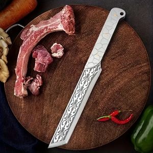 1 couteau à découper tranchant, couteau de chef polyvalent pour couper la viande de légumes, couteau de poche tranchant en acier inoxydable pour le camping en plein air randonnée pique-nique