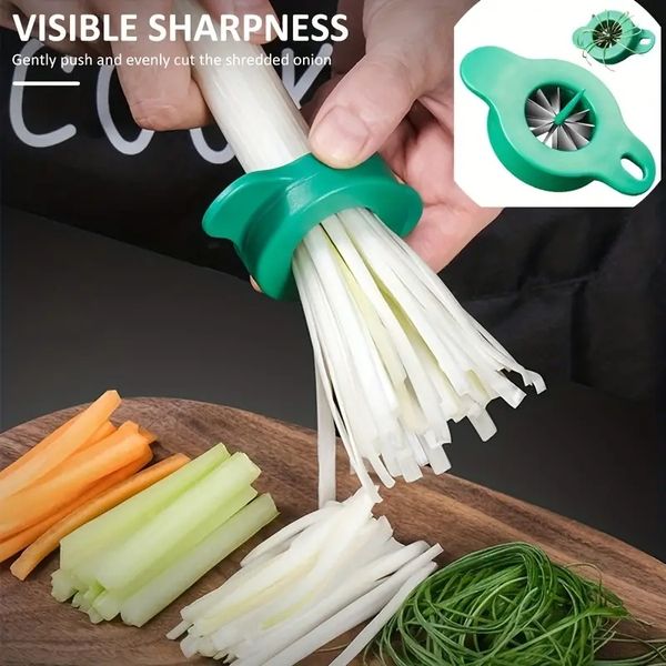 1pc Shred soie couteau trancheuse oignons verts Cutter rapide alimentaire hachoir légumes râpe Cuisine Outils oignon broyeur cuisine accessoires