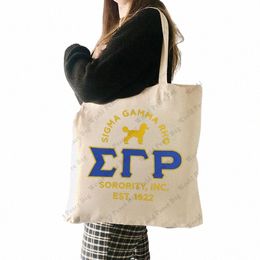 1pc Sigma Gamma Rho Sorority Pattern Sac Tote Bag Toomage Sac pour voyager Daily Commute Tail