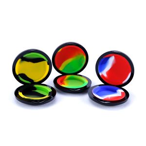 1 pc Silicone Conteneurs Cire Pour Soild Silicon Bocaux Boîte À L'extérieur Acrylique Bocaux Dab Conteneur Avec Couvercle Concentré 6 ML Butane