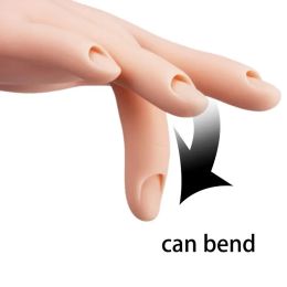1PC Silicone Nail Art Practice Hand acrylique Faux Nail Training Fingernails Modèle Soft Flexible Bendable Mannequin Manucure Tools