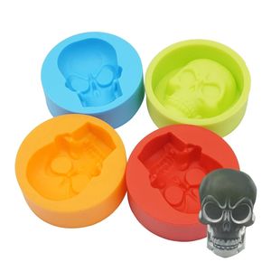 1 molde de silicona con forma de calavera para hielo, molde para magdalenas y pasteles, accesorios de cocina, goma de silicona, chocolate, caramelo, fondant, herramientas para hornear pasteles