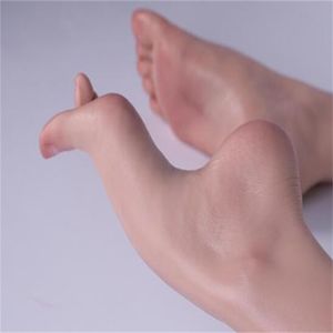 1 st siliconenader gesimuleerde afslanke vrouwelijke voet mannequin verlengde manicure kunstmatige rekwisieten schieten display foot model joint kan worden gebogen e126