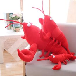 1 PC Simulation homard en peluche poupée en peluche Animal de mer homard oreiller peluches 305580 cm 240130