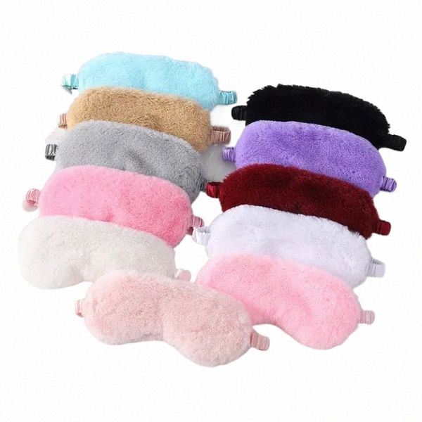 1pc Slee masque Slee bandeau doux en peluche masques pour les yeux mignon amour nuage couverture des yeux en peluche masque Eyepatch sieste santé couverture des yeux 73fv #