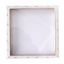 Petit tableau d'art blanc et carré, toile d'artiste, cadre en bois, apprêt pour peinture acrylique à l'huile, planches de peinture Mayitr, 1 pièce, 2173