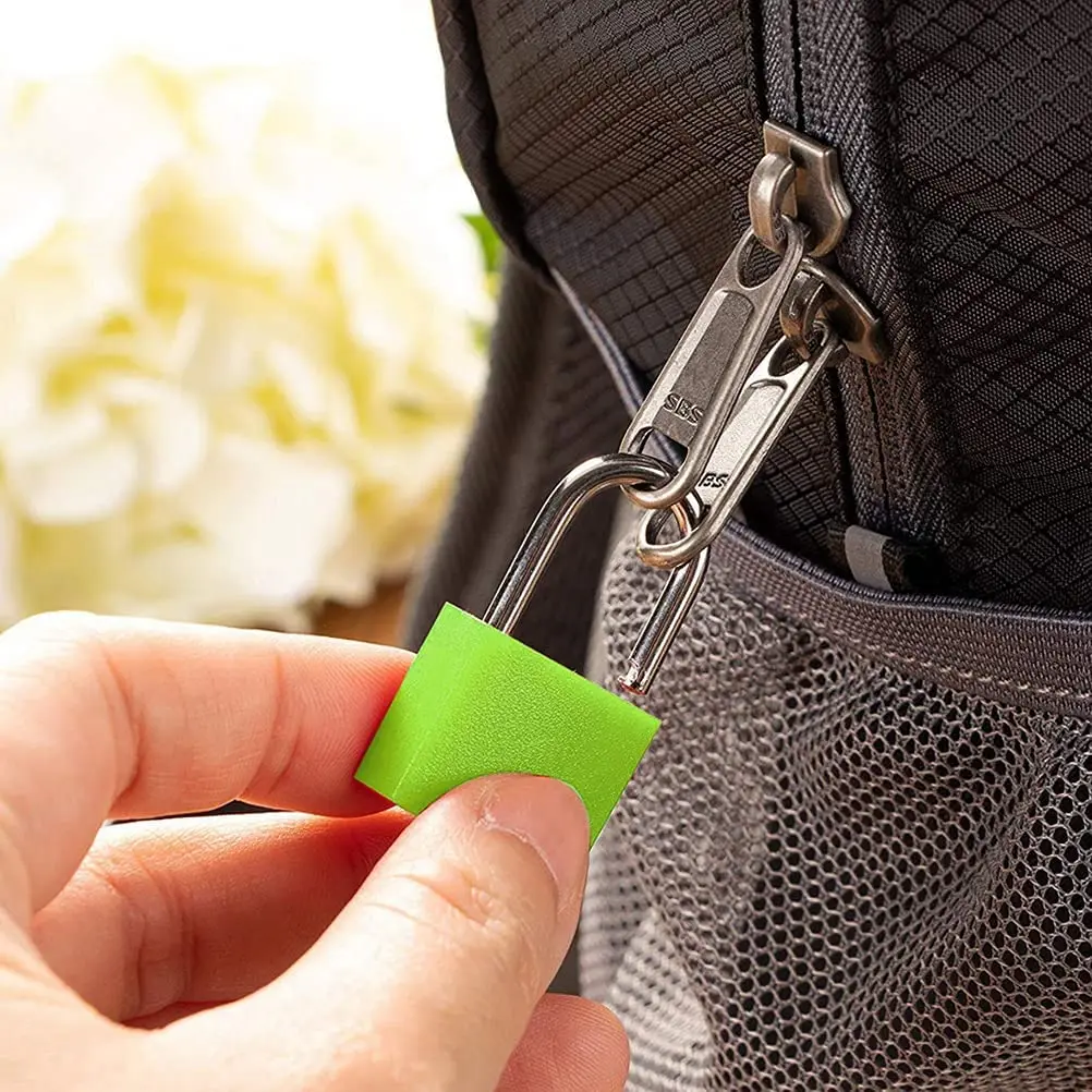  1 adet küçük mini güçlü çelik asma kilit seyahat bavul kilidi 6 renk bagaj çantası anahtar kilitli asma kilidi 2 anahtarlı hırsızlık önleme kilitleri