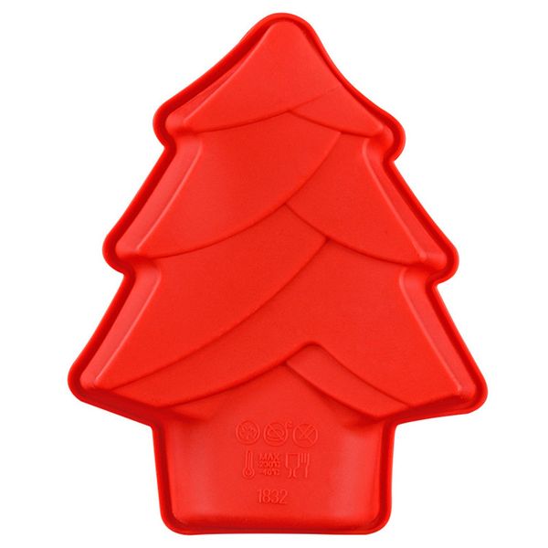 1pc Molde de silicona pequeño Árbol de Navidad Santa Claus copres de nieve moldes de pastel de hornear decoración de fiestas de Navidad