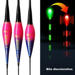 1PC Smart Fishing LED Light Float-apparatuur inclusief batterij CR425 Nacht Tie Gravity Sensing Chip Stopper Accessoires