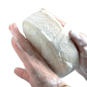 1PC Soft Fresh Natural Loofah Luffa Sponge Douche Spa Body Brundber Exfoliator Bathing Massage Brush Brush White