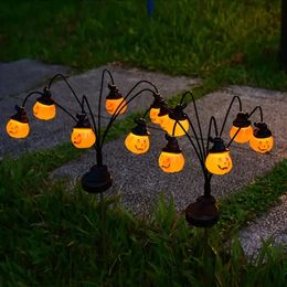 1 luce solare per zucca di Halloween, lampada decorativa impermeabile a LED, adatta per interni ed esterni, giardino, feste di Halloween, festival, decorazioni