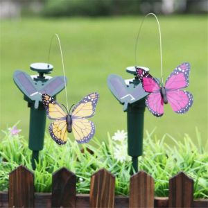 1pc énergie solaire danse flottant papillons colibri jardin décor cadeaux cour plante décoration fournitures 220721 LL