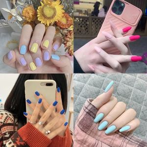 1 st Effen Kleur Polish Stickers Nail Art Wraps DIY Plain Nail Sticker Volledige Cover Zelfklevende Tatoeages Salon Manicure Drop Ship