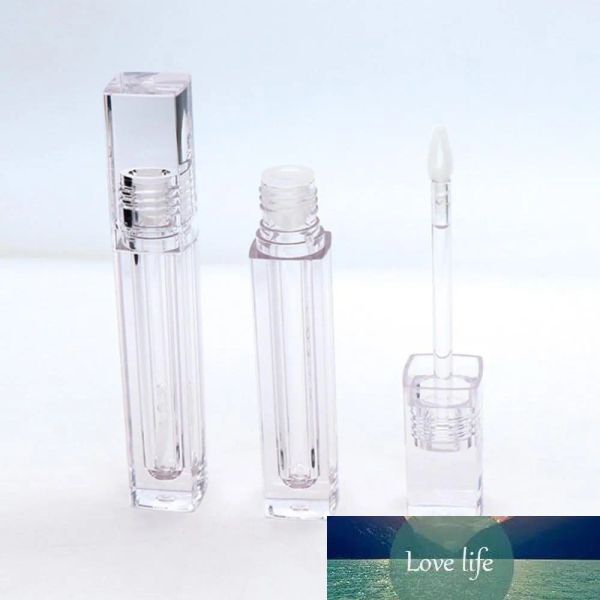 1 unidad de tubo cuadrado de brillo de labios, frascos de botellas de bálsamo labial de plástico rellenables vacíos transparentes, contenedor DIY de tamaño MIni, venta al por mayor