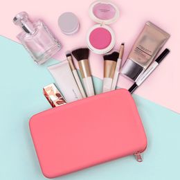 1 pc vierkante siliconen cosmetische zakken draagbare roze blauw waterdichte make -up case reis lippenstift toilethalige opbergzakken geld zakje
