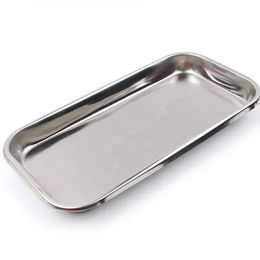 1PC Stainless Steel Cosmetic Storage Tray Tattoo Equipment Tray Doctor Surgery Dental Tray Fake Nail Tray Tool Nail Art Tool