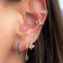 1 st roestvrij staal oor kraakbeen piercing hoepel oorbellen voor vrouwen kleine knuffel boze oog oorschepen feest punk sieraden accessoire