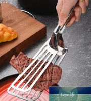 Pince alimentaire en acier inoxydable 1pc Clamp de steak Pince de friture pour la maison Silver