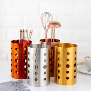 1 PC En Acier Inoxydable Cuisine Baguettes Tube Vaisselle Stockage Égouttoir Pelle Cuillère Couteau Fourchette Boîte De Rangement Ustensiles De Cuisine311s