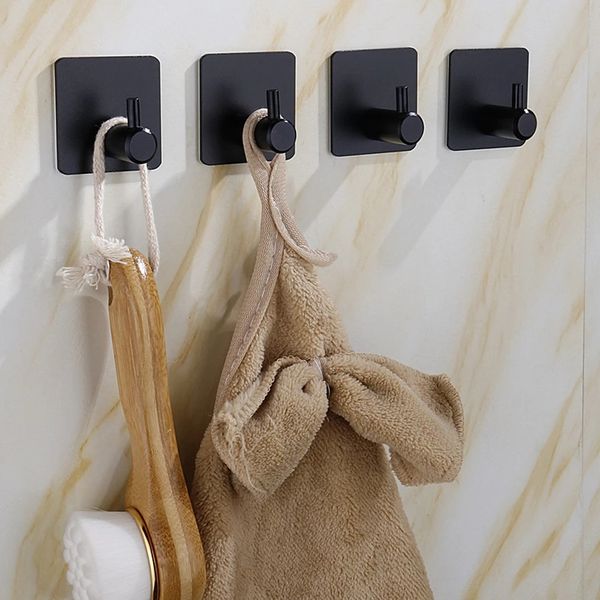 1 toallero de acero inoxidable, accesorios de baño, toallero para colgar en la pared, organizador de almacenamiento de cocina, colgador de bolsas