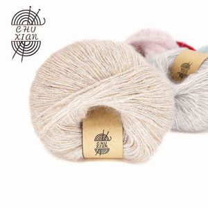 1pc zeester filigraan goud en zilveren pailletten mohair garen en pluche gehaakte trui Y211129