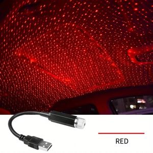 1PC Starry Sky Night Light Romantic LED USB Galaxy Star Projecteur Lampe pour le toit de la voiture Décoration de plafond de la voiture Rotation à 360 degrés