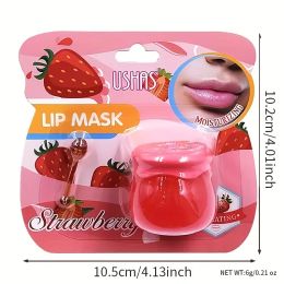 1 -stk aardbeiensmaak lip mask lip jelly behandeling transparant hydraterende hydraterende slaaplip reparatie lippen zorg groothandel