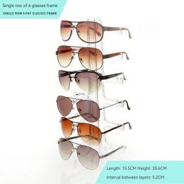 Les lunettes de soleil 1PC montrent les supports de rack Eyeglasse en plastique Afficher le support de rangement des verres d'étagère Organisateur de maison