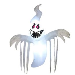 1pc Tangkula 6 FT Halloween opblaasbare geest, opblaasbare hangende decoratie met 2 ingebouwde LED-verlichting Krachtige blazer, binnen buiten drijvende feestdecoratie voor tuin,