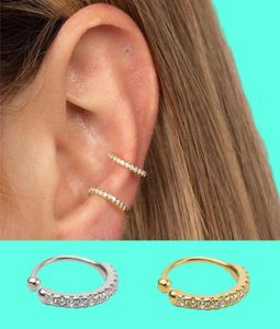 1pc Pequeño de orejas pequeñas delicadas de delantería Huggie CZ Nariz de diamantes no perforados Joya de moda Joya Mujeres Regalo3133675