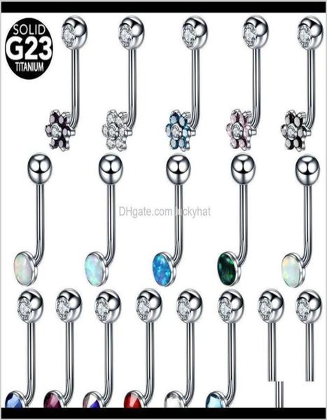 1pc titane christina vertical hood fleur anneaux de lèvres opale sexy vagin genital piercing VCH Piercings bijoux bijoux hdxkb a2vfx2764094