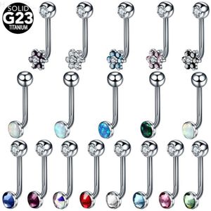 1PC Titanium Christina Vertical Hood Piercings Flower Lip Rings Opal Sexy Lip Piercings VCH Eyebrow Piercings Jewelry L230810